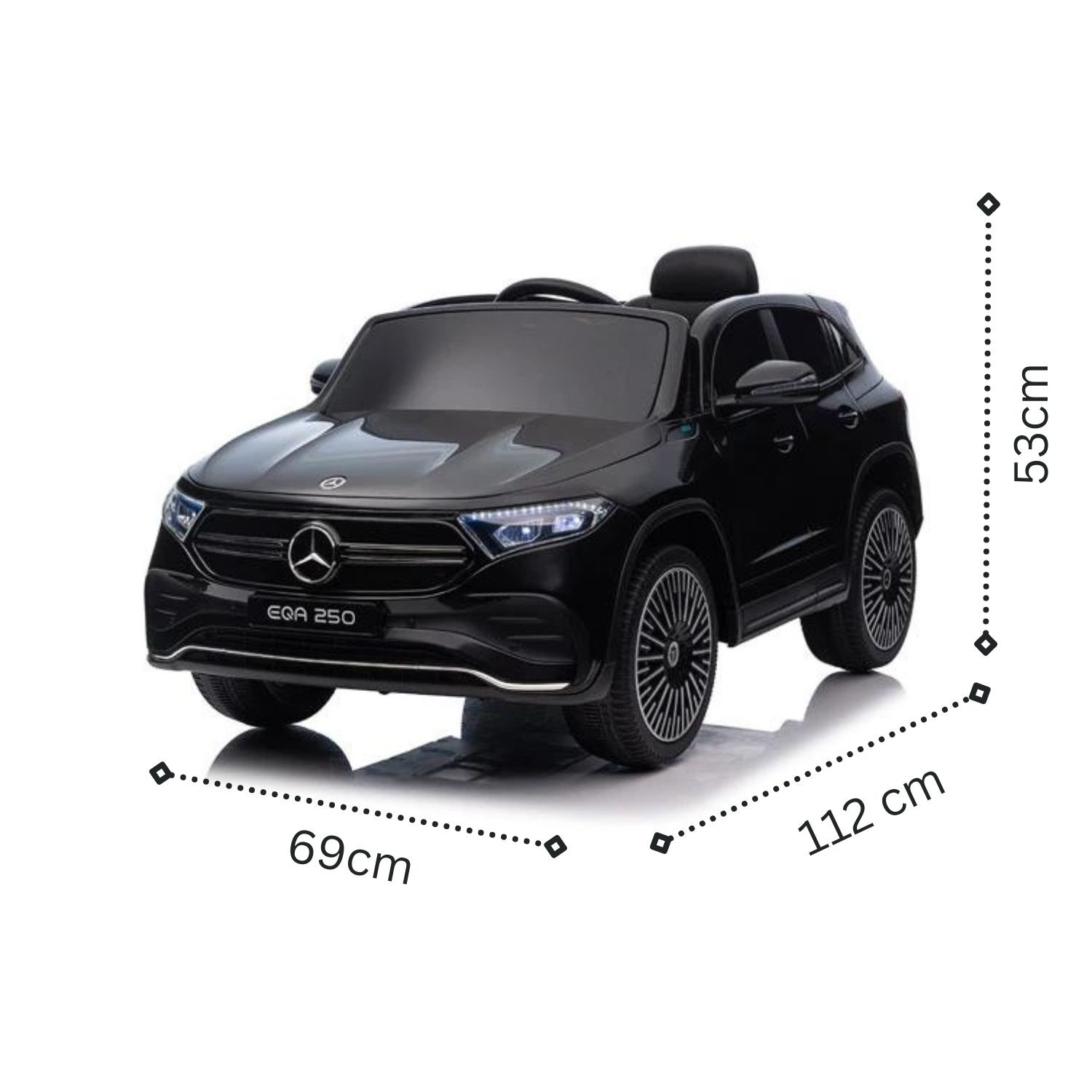 Лицензирана акумулаторна кола Mercedes EQA, 12V, 140W, R/C 2.4G, EVA гуми - Image 8