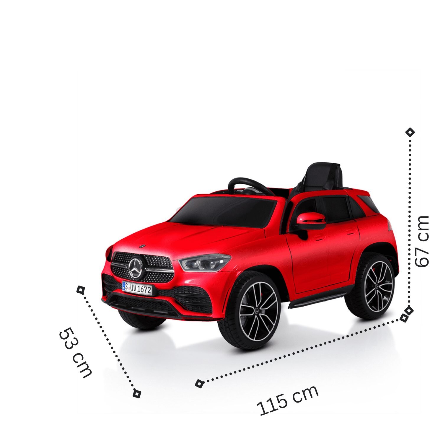Лицензирана Акумулаторна Кола Mercedes GLE450, 12V7Ah, R/C 2.4G, EVA гуми - Image 16