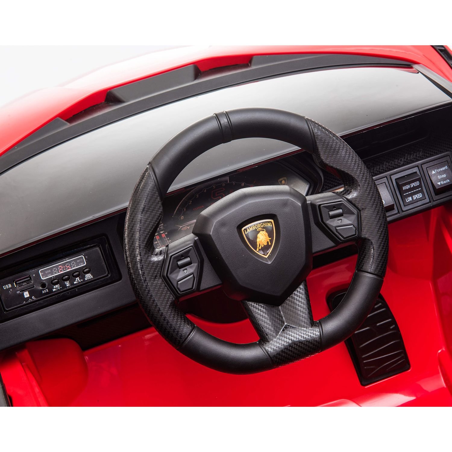 Лицензирана акумулаторна кола Lamborghini Sian, 12V, EVA гуми, Кожена седалка - Image 5
