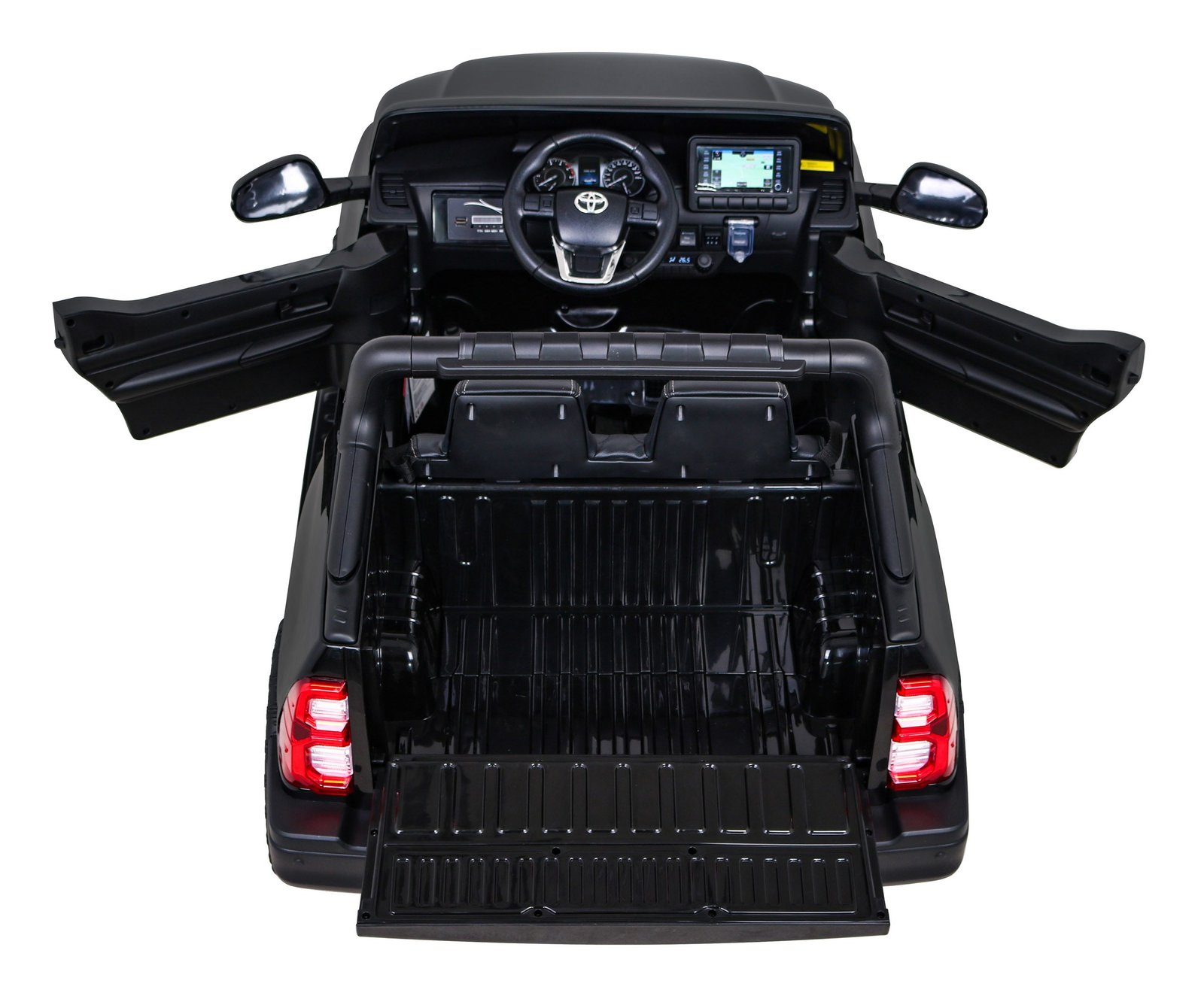 Лицензиран акумулаторен джип Toyota Hilux, 180W, 12V/14Ah, R/C 2.4G, EVA гуми, 4х4 - Image 9