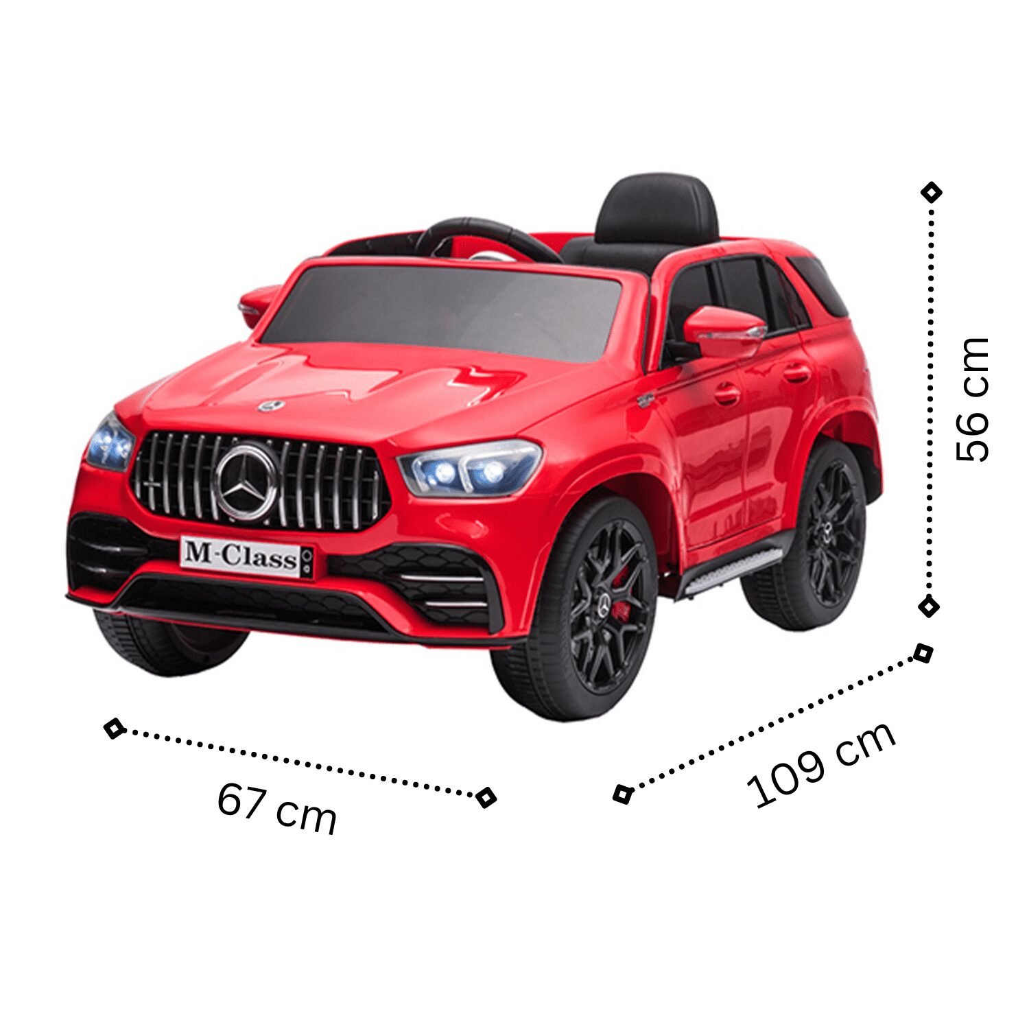 Лицензиран акумулаторен джип Mercedes Benz M-Class, 70W, 12V7Ah, R/C 2.4, EVA гуми - Image 6