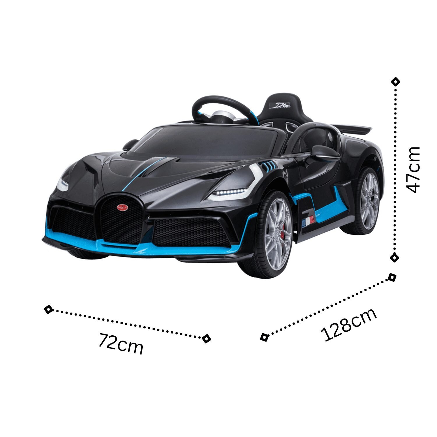 Лицензирана акумулаторна кола Bugatti Divo, 12V/7AH, 70W, R/C 2.4G, EVA гуми - Image 8