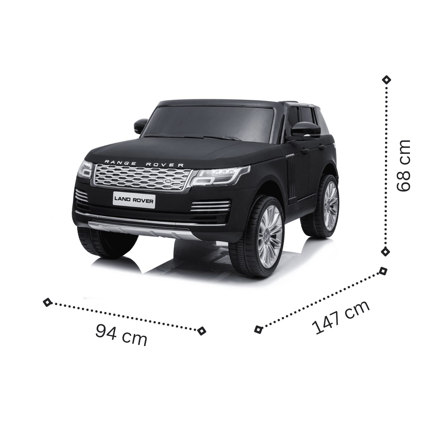 Лицензиран акумулаторна джип Range Rover, 12V, EVA гуми, Кожена седалка - Image 6