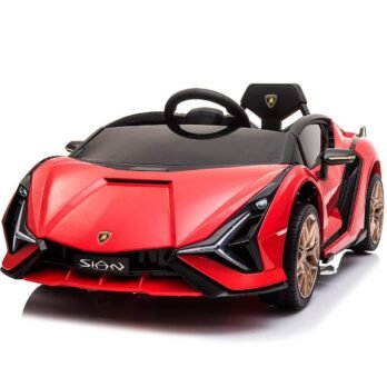 Лицензирана акумулаторна кола Lamborghini Sian, 12V, EVA гуми, Кожена седалка - Image 8