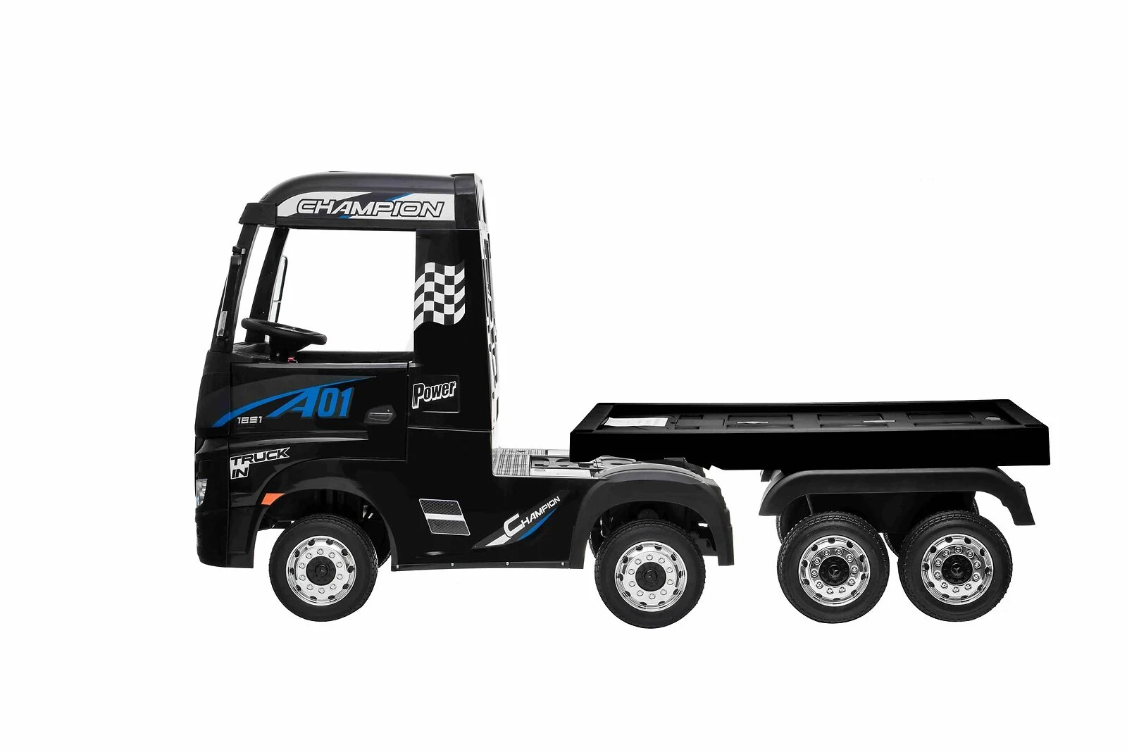 Лицензиран Акумулаторен Камион Mercedes ACTROS, 12V/14Ah, 180W, 4х4, R/C 2.4, EVA гуми - Image 6