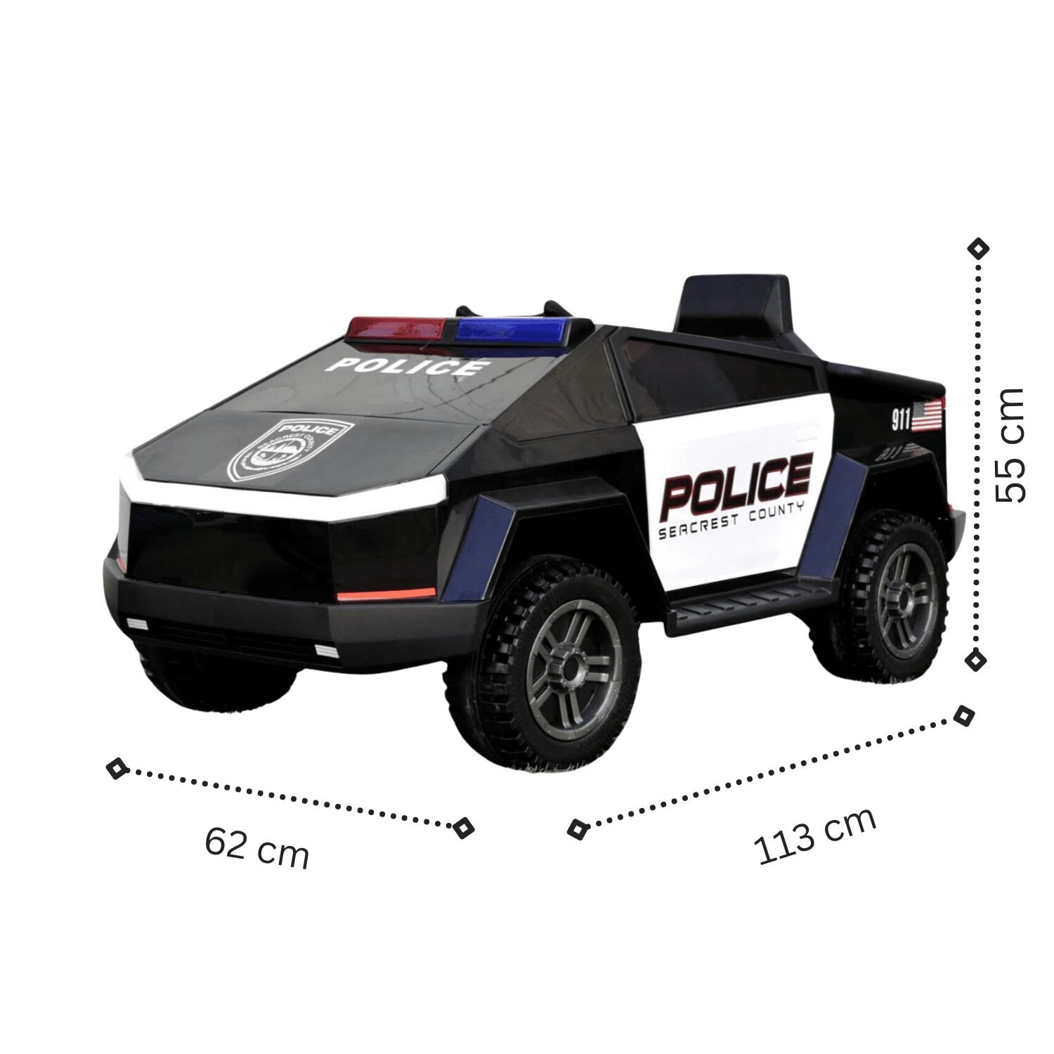 Детска Акумулаторна Кола POLICE BJ2102, 90W, 12V/7Ah, R/C 2.4 - Image 28