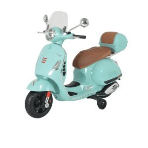 Лицензиран Детски Акумулаторен Мотор Vespa GTS Super, 12V4.5Ah, LED светлини