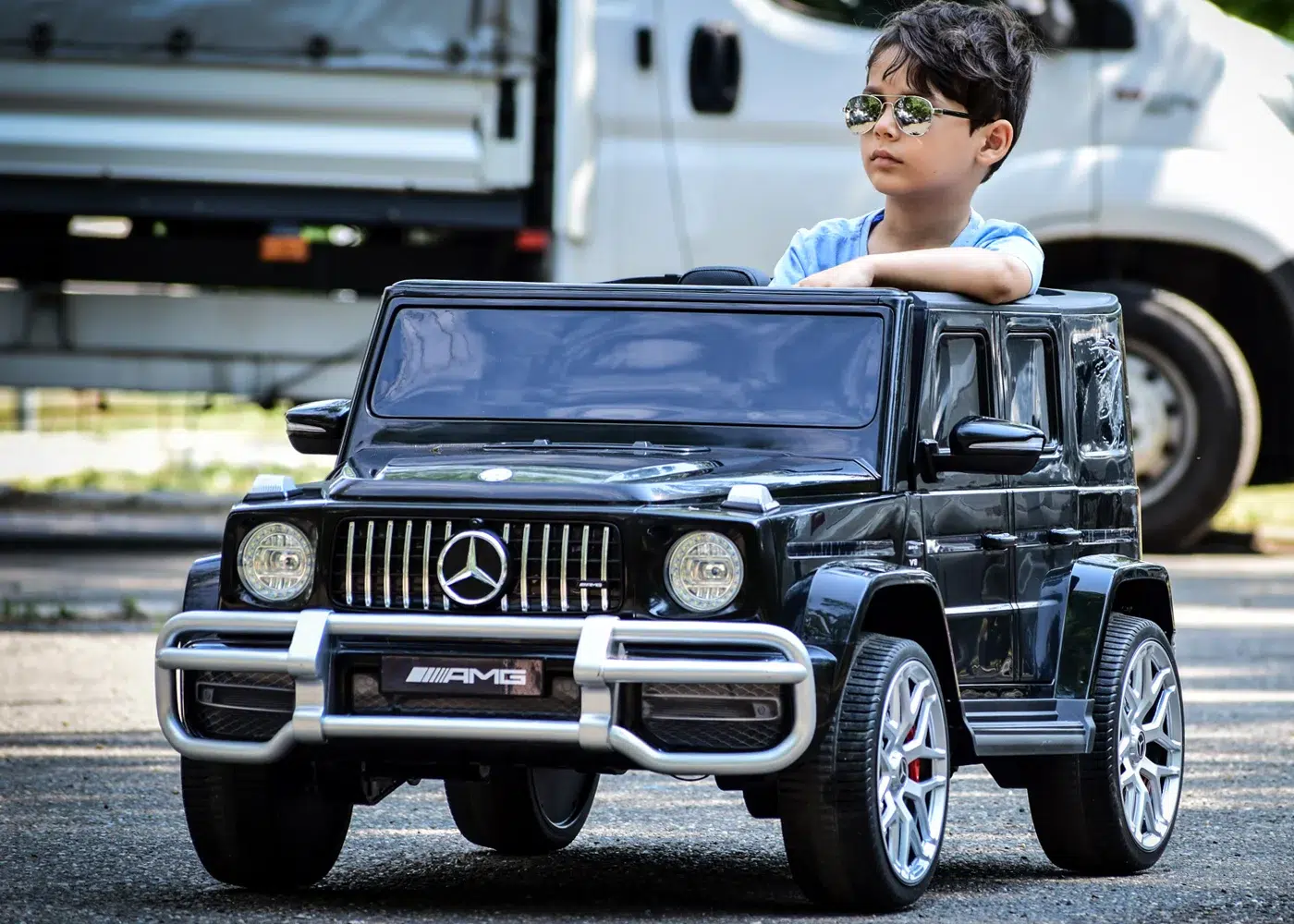Лицензиран акумулаторен джип Mercedes G63 XXL, 4x4, 300W, 24V/7Ah, EVA гуми - Image 12