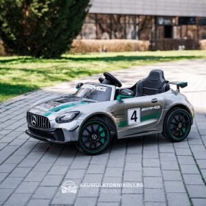 Лицензирана Акумулаторна Кола Mercedes GT4 EVO, 100W, 12V/7Ah, EVA гуми, R/C 2.4 под наем