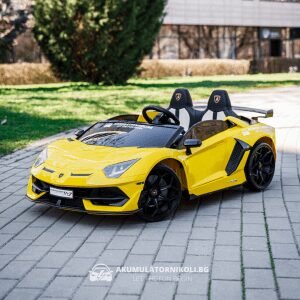 Лицензирана акумулаторна кола Lamborghini Aventador 2026, 24V7AH, 600W, R/C 2.4 G, EVA гуми под наем