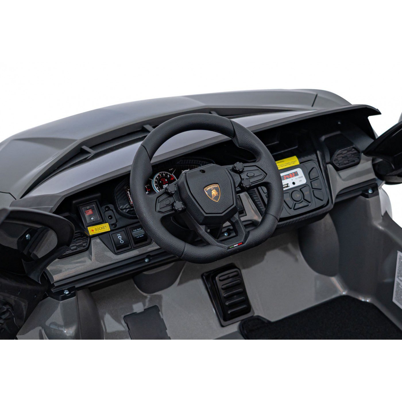 Лицензирана акумулаторна кола Lamborghini Revuelto XL, MP3, 4х4, 24V7AH, 800W, EVA гуми - Image 21