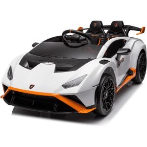 Лицензирана акумулаторна кола Lamborghini Huracán STO, 100W, 12V/7Ah, EVA гуми, MP3