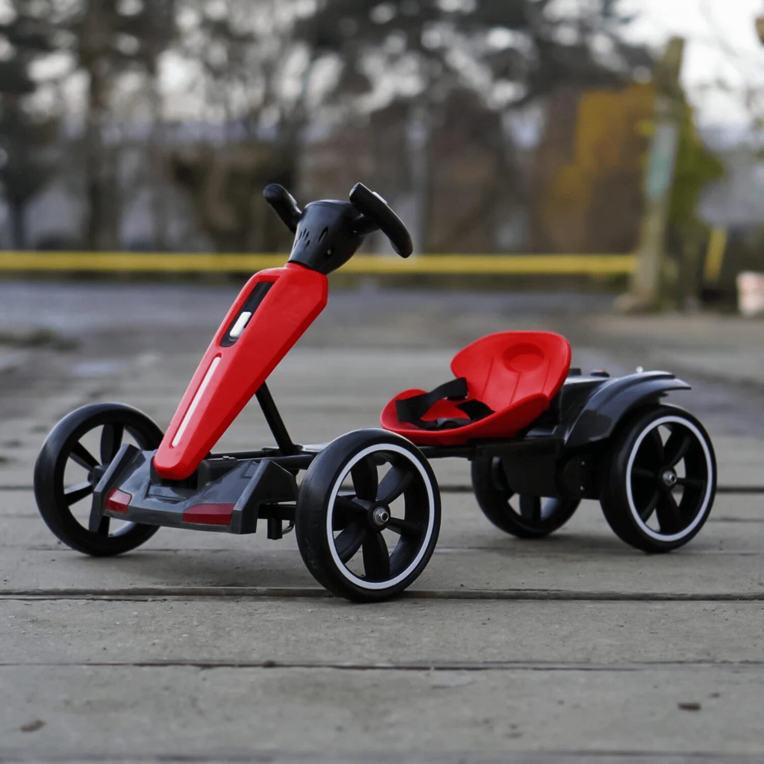 Детски акумулаторен картинг GoKart V2, 12V/7Ah, 45W, EVA гуми, сгъваем, R/C 2.4G - Image 8