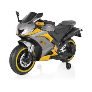 Детски Акумулаторен Мотор Motocross, 12V/7Ah, Bluetooth, металик цвят